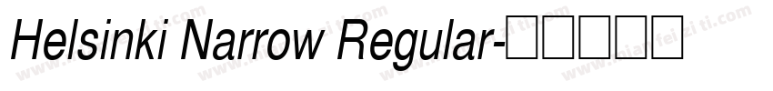 Helsinki Narrow Regular字体转换
